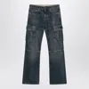 Balenciaga Blue Cargo Regular Jeans With A Faded Effect In Blue
