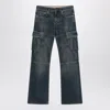 Balenciaga Blue Cargo Regular Jeans With A Faded Effect Women