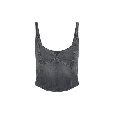 BALENCIAGA BLUE CORSETED TOP