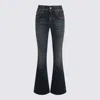 Balenciaga Blue Cotton-blend Clothing Jeans In Blue