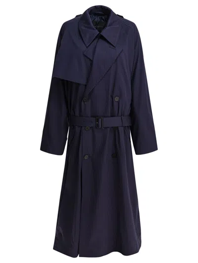Balenciaga Blue Cotton Coat