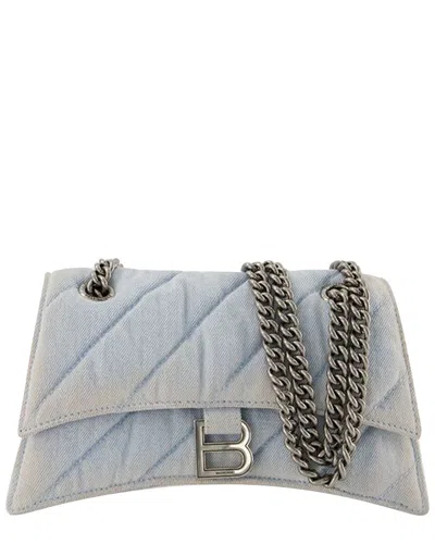 BALENCIAGA BALENCIAGA BLUE COTTON HOBO CRUSH S BAG