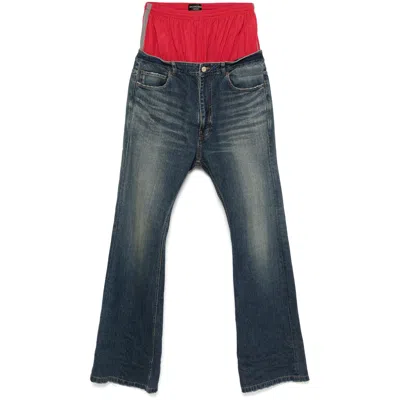 BALENCIAGA BALENCIAGA BLUE DENIM - BOOTCUT JEANS MEN