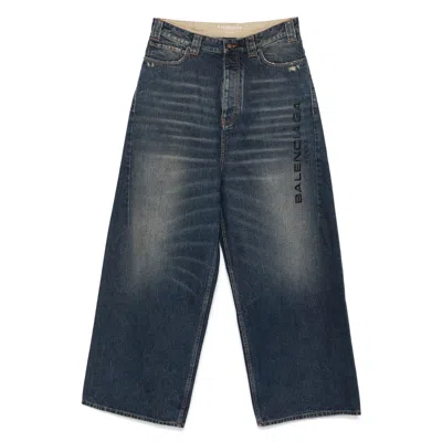 Balenciaga Blue Denim - Wide-leg Jeans Men