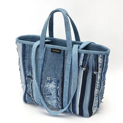 Pre-owned Balenciaga Blue Denim Tote Bag ()