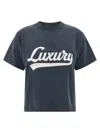 Balenciaga Embroidered Short-sleeved T-shirt In Blue