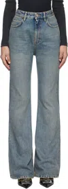 Balenciaga Low-rise Flared Jeans In 4245 Sun Bleached Bl