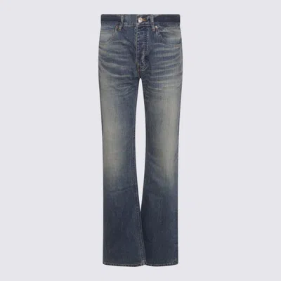 Balenciaga Blue Grey Cotton Jeans