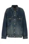 Balenciaga Denim Oversize Jacket In Blu