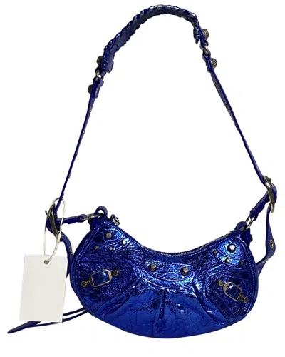 Balenciaga Blue Lambskin Leather Xs Le Cagole Shoulder Bag, Never Carried  (authentic Pre-loved)