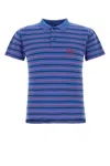 Balenciaga Laurel Regular Cotton Polo Shirt In Blue