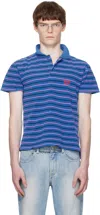 Balenciaga Laurel Classic Polo Shirt In Blue