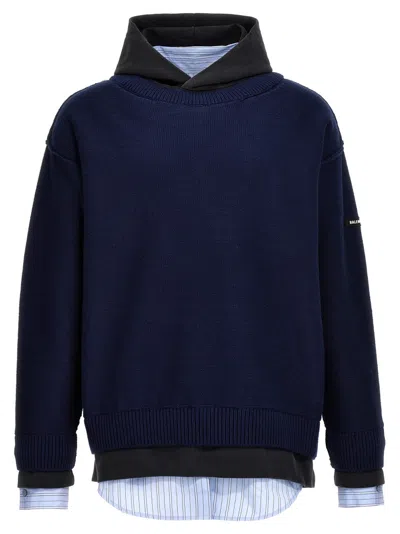 BALENCIAGA BLUE LAYERED SWEATER