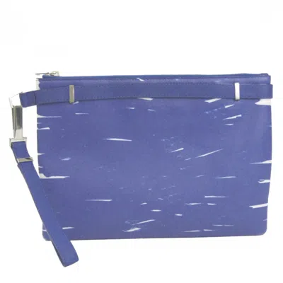 Pre-owned Balenciaga Blue Leather Clutch Bag ()