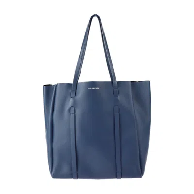 Pre-owned Balenciaga Blue Leather Tote Bag ()
