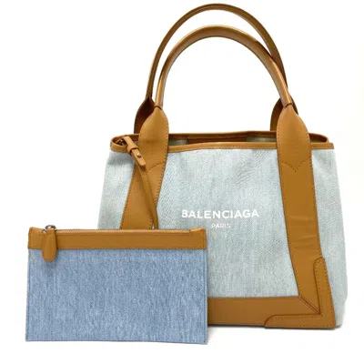 Pre-owned Balenciaga Blue Leather Tote Bag ()