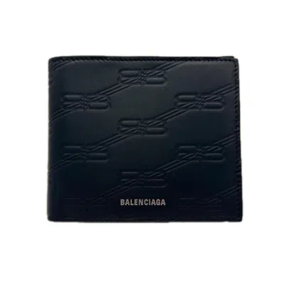 Pre-owned Balenciaga Blue Leather Wallet (bi-fold) ()