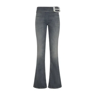 Balenciaga Blue Logo Bootcut Jeans