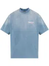 Balenciaga Logo-print T-shirt In Blue