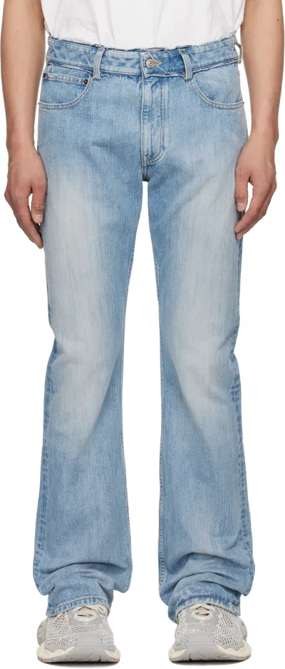 Balenciaga Blue Low-waist Jeans In 2540