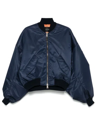 Balenciaga Round Bomber Jacket In Blue