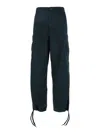 Balenciaga Blue Pants With Drawstring Waist And Cargo Pockets In Cotton Man In Blue