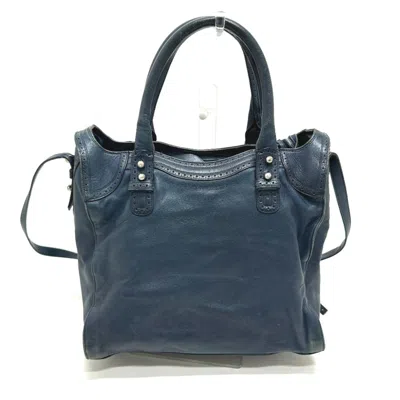Pre-owned Balenciaga Blue Paper Tote Bag ()