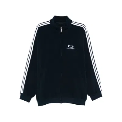 Balenciaga Fabiana Filippi Bicolor Tweed Boucle Jacket In Blue