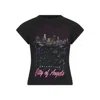 Balenciaga City Of Angels Graphic-print T-shirt In Blue