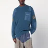 Balenciaga Blue Uniform Merch Cotton Jumper In Blue