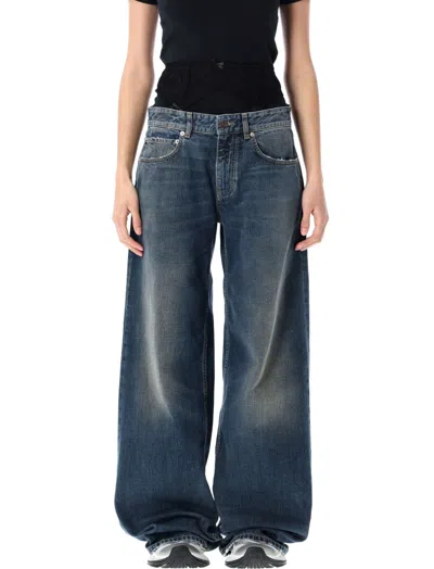 Balenciaga Blue Wide Leg Baggy Pants