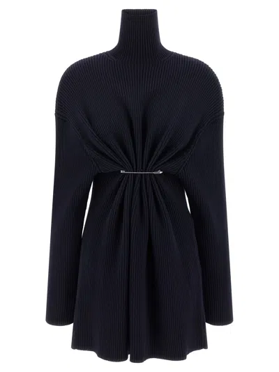 Balenciaga Blue Wool Short Women's Dress