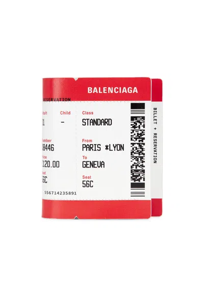 Balenciaga Boarding Pass Wallet In Brown