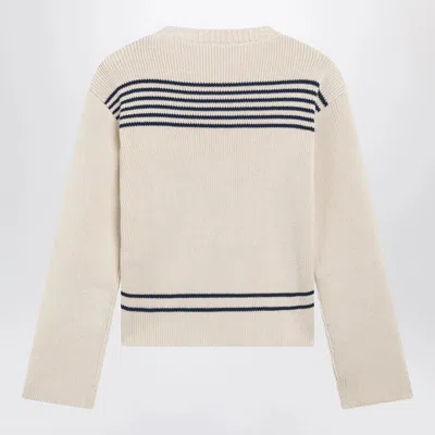 Balenciaga Boat-neck Logo Sweater In Neutral