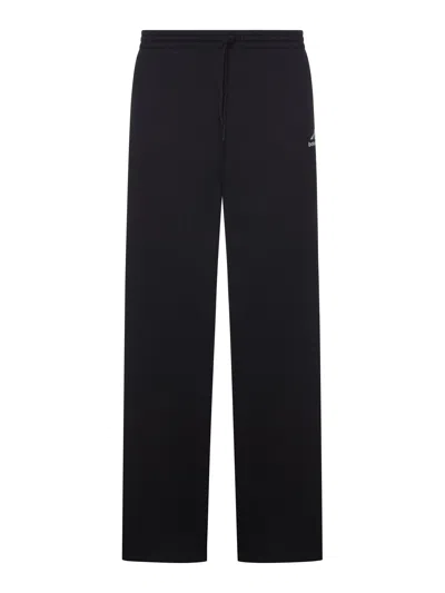 Balenciaga Bodies Baggy Jogging Pants In Dry Black Fleece