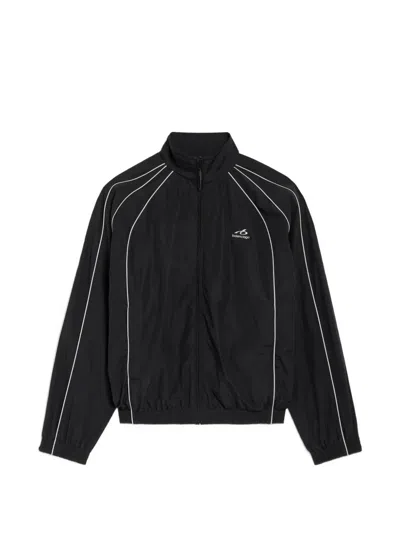 Balenciaga Bodies Piped Track Jacket In Black