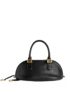 Balenciaga Mini Leather Bolero B Logo Zip Fastening Top Handle With Ring Detail In Black