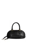 Balenciaga Mini Leather Bolero B Logo Zip Fastening Top Handle With Ring Detail In Black