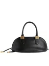 Balenciaga Mini Leather Bolero B Logo Zip Fastening Top Handle With Ring Detail In Black