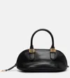 Balenciaga Mini Leather Bolero B Logo Zip Fastening Top Handle With Ring Detail In Black