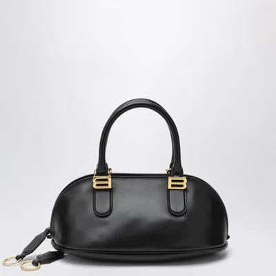 Balenciaga Bolero Mini Bowling Bag In Black Leather