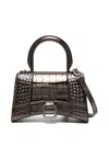 BALENCIAGA HOURGLASS SMALL LEATHER TOP-HANDLE BAG