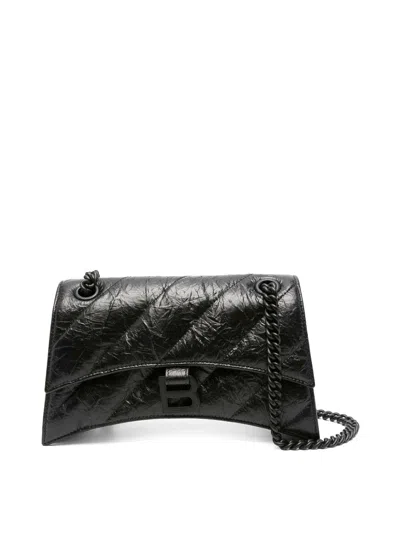 Balenciaga Hourglass Crossbody Bag In Black