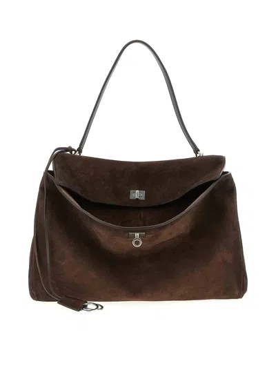 Balenciaga Rodeo Large Shoulder Bag In Brown