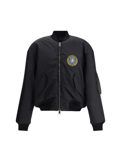 Balenciaga Black Nylon Uniform Merch Large Fit Bomber