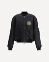 Balenciaga Men Bomber Jacket With Logo In Black