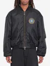 Balenciaga Men Bomber Jacket With Logo In Black