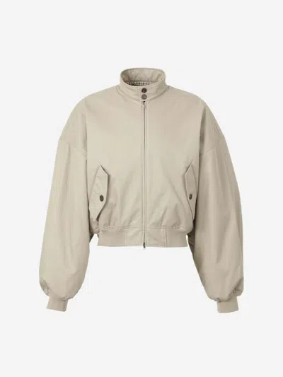 Balenciaga Men's Round Harrington Jacket In White