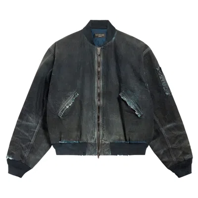 Pre-owned Balenciaga Bomber Jacket 'croc' | Black | Women's Size S