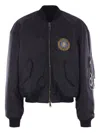 Balenciaga Bomber Jacket In Technical Fabric In Blue